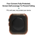 For Huawei Watch Fit 5 Pro Case Semi-Open TPU Protective Shell Hollow Watch Frame - Transparent Orange - 2