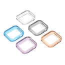 For Huawei Watch Fit 5 Pro Case Semi-Open TPU Protective Shell Hollow Watch Frame - Transparent Orange - 6