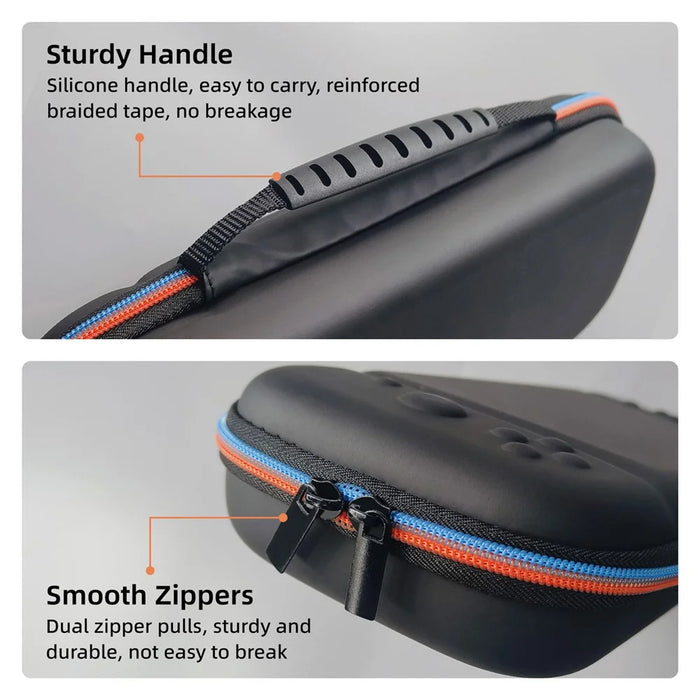 8029 Carrying Case for Nintendo Switch 2 PU Portable Travel Bag Multi-function Storage Pouch with Game Card Slots - Black - 3