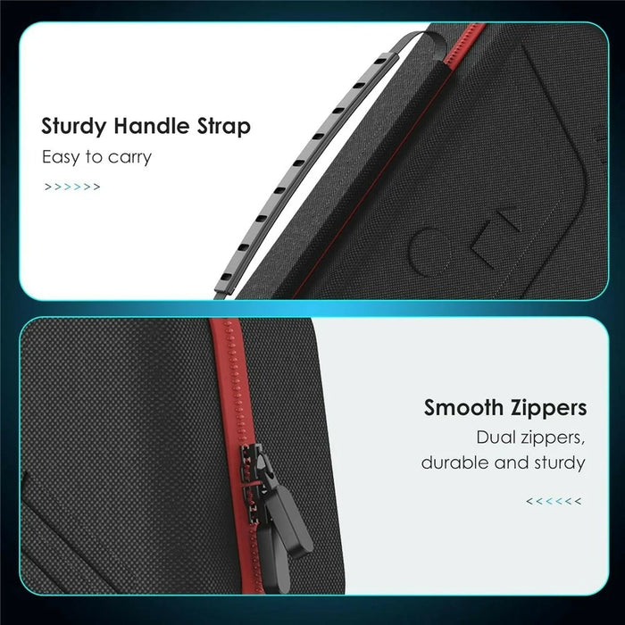 8047P For Asus ROG Xbox Ally X (2025) / Xbox Ally (2025) Shockproof Protective Case Gaming Handheld Carrying Bag Hard EVA Shell - Black - 7