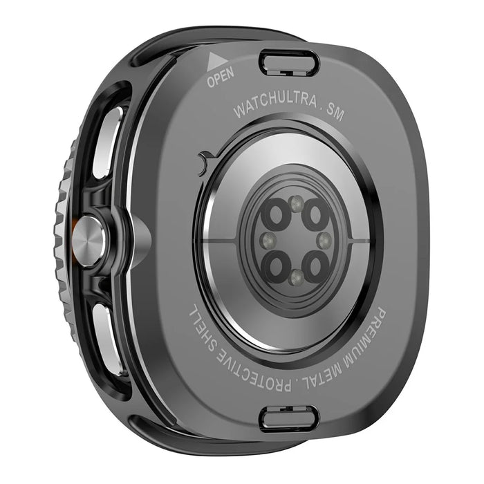 For Samsung Galaxy Watch8 Classic 46mm Case Rotating Metal Frame PC Protective Shell Watch Cover - Black - 4