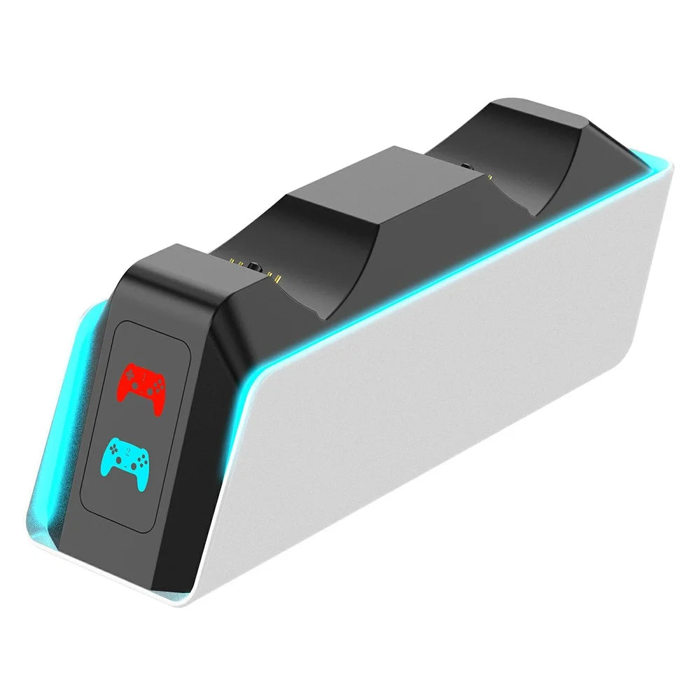 8055 Dual Controller Charging Dock For PS5  /  PS5 Slim  /  PS5 Pro  /  PS5 Edge  /  9-RGB Light Modes Fast Charge Station - 4