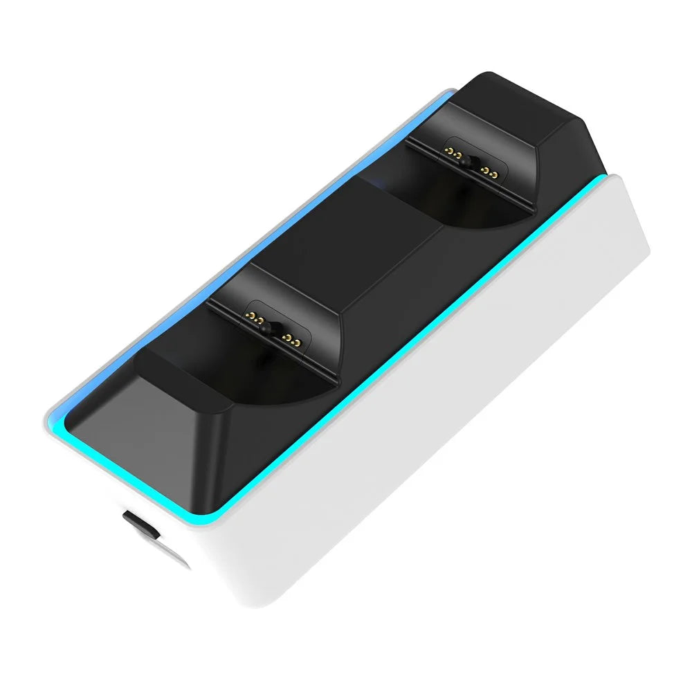 8055 Dual Controller Charging Dock For PS5  /  PS5 Slim  /  PS5 Pro  /  PS5 Edge  /  9-RGB Light Modes Fast Charge Station - 5