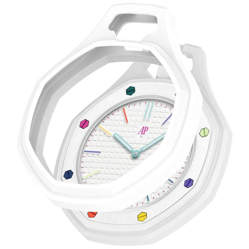 For Swatch Royal Pop Silicone Protective Case Drop Protection Watch Cover - White - 1