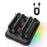 TRANSNOVO S73-004 4-in-1 Charging Dock for Nintendo Switch 2 Joy-Con Controllers RGB LED Magnetic Game Card Storage Charging Station - Black - 1