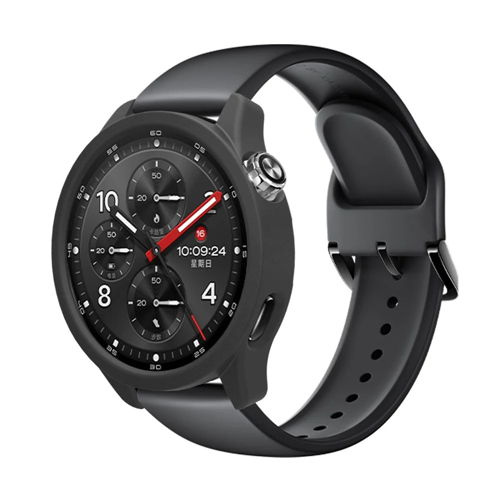 Silicone Case for Xiaomi Watch S5 Protective Cover Shockproof TPU Shell Bumper - Black - 4