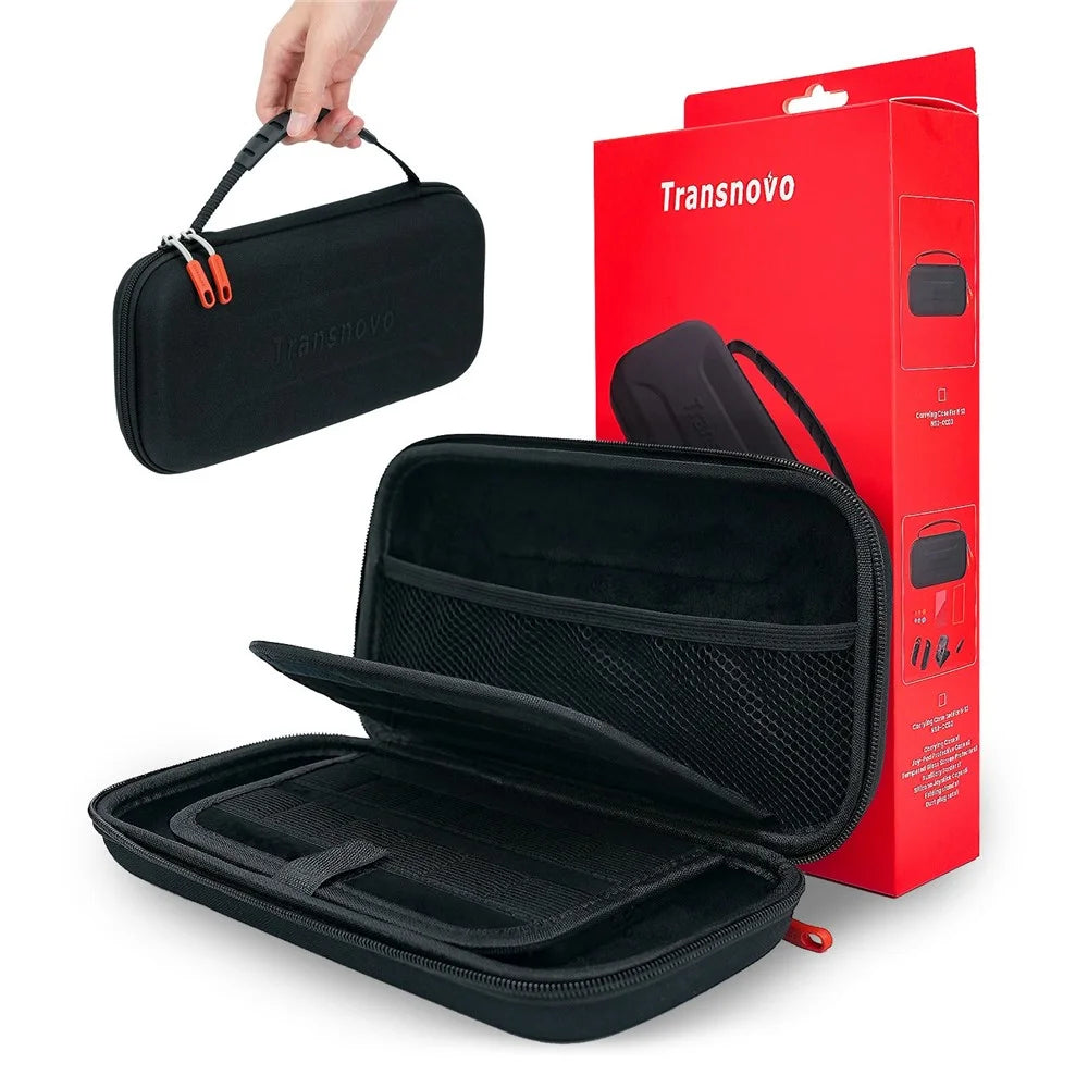 TRANSNOVO S73-011 Carrying Case for Nintendo Switch 2 Hard Shell EVA Travel Bag 24 Game Card Slots Protective Storage Pouch - Black - 2