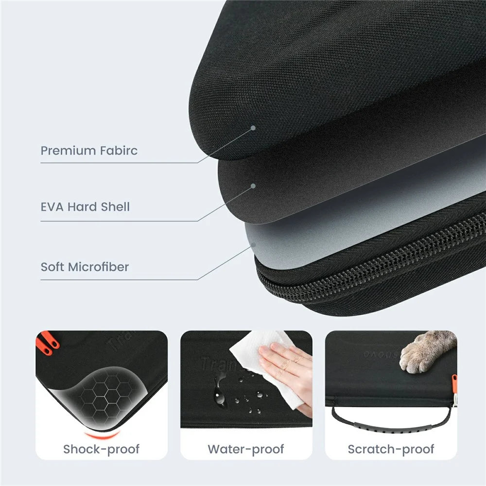TRANSNOVO S73-011 Carrying Case for Nintendo Switch 2 Hard Shell EVA Travel Bag 24 Game Card Slots Protective Storage Pouch - Black - 4