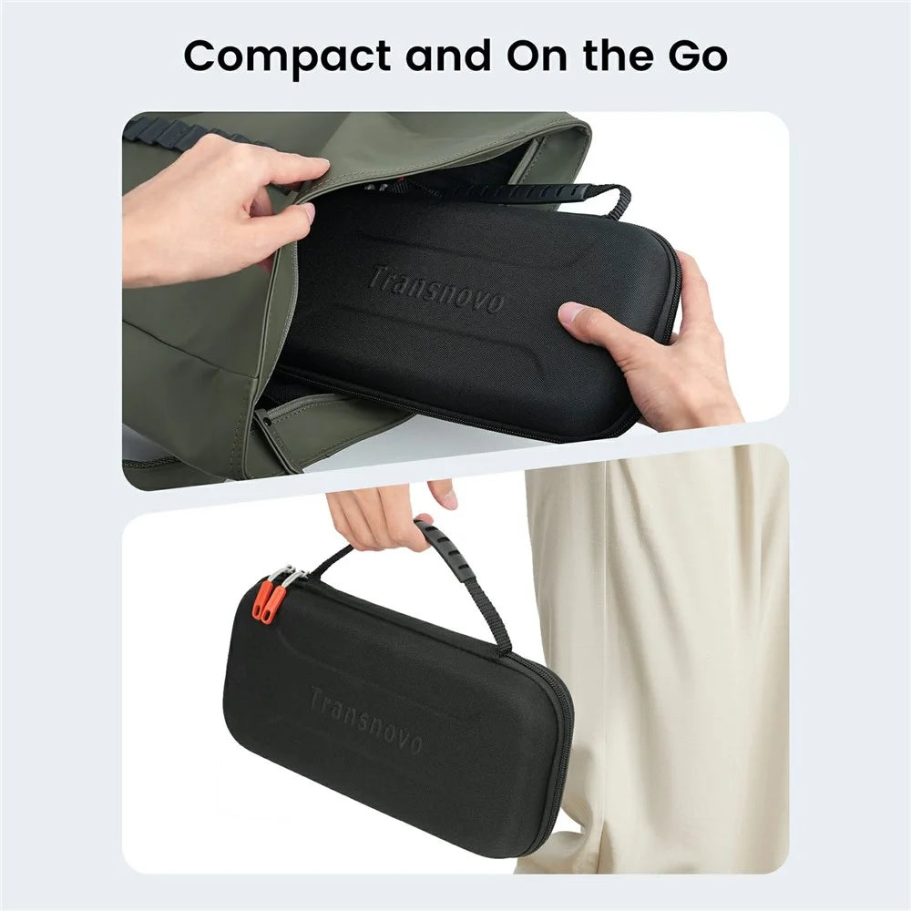 TRANSNOVO S73-011 Carrying Case for Nintendo Switch 2 Hard Shell EVA Travel Bag 24 Game Card Slots Protective Storage Pouch - Black - 5
