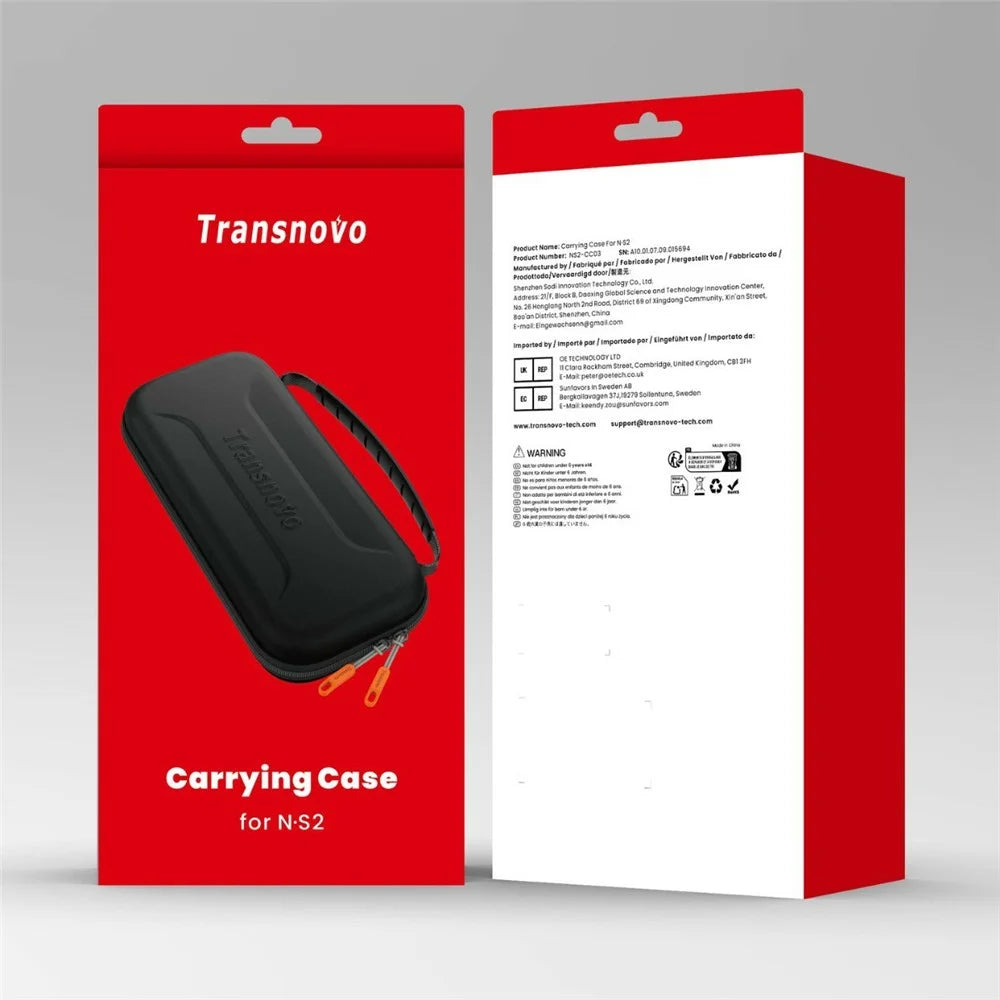 TRANSNOVO S73-011 Carrying Case for Nintendo Switch 2 Hard Shell EVA Travel Bag 24 Game Card Slots Protective Storage Pouch - Black - 6