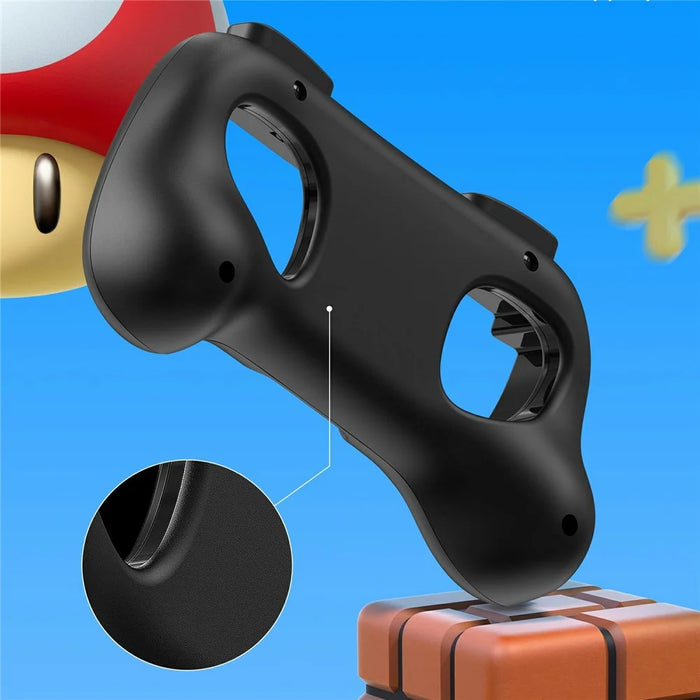 TRANSNOVO S73-010 2Pcs Gaming Controller Grips for Nintendo Switch 2 Joy-Con Ergonomic Anti-slip Handle Handheld Holder - Black - 5