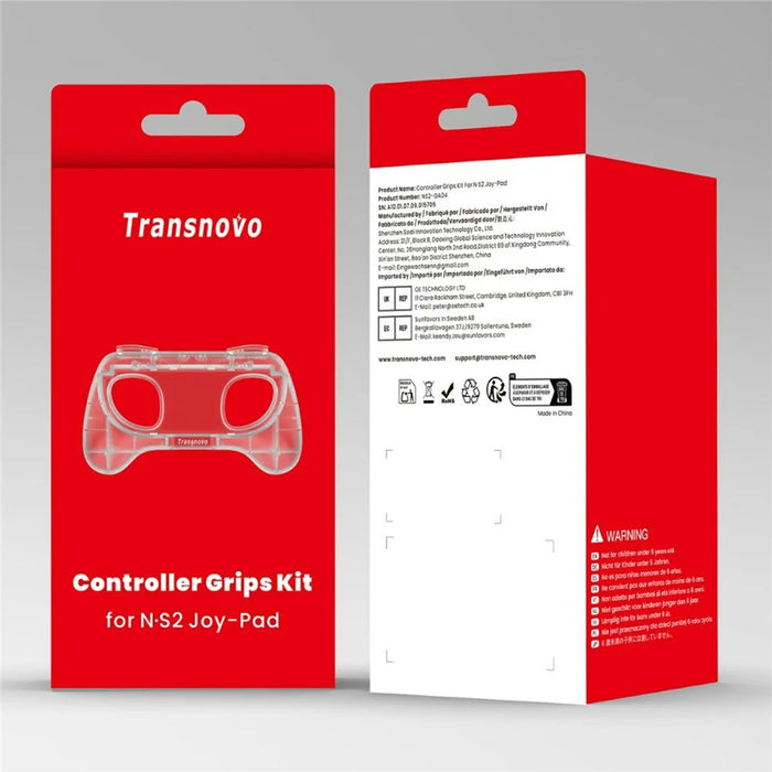 TRANSNOVO S73-010 2Pcs Gaming Controller Grips for Nintendo Switch 2 Joy-Con Ergonomic Anti-slip Handle Handheld Holder - Black - 7