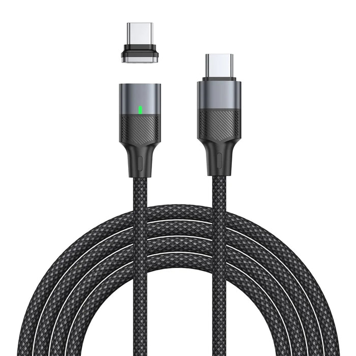 240W 1.2m Magnetic USB-C Cable 120Gbps Thunderbolt 5 Data Transfer Dustproof Type-C Charging Cable - Straight Connector - 1
