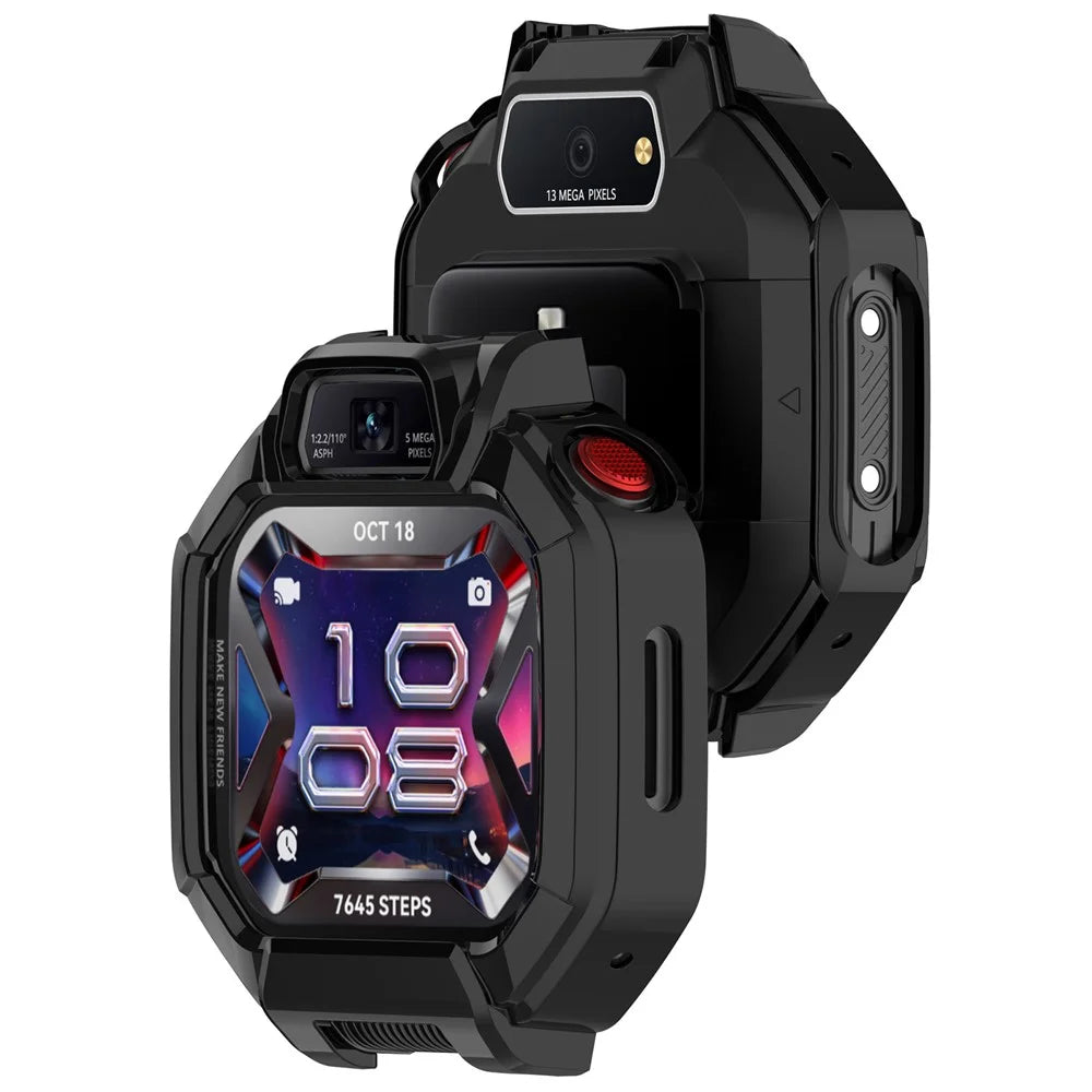 For Huawei Watch Kids X1 / X1 Pro Half Coverage Hollow Out Protective Cover PC Watch Frame Case - Black - 3