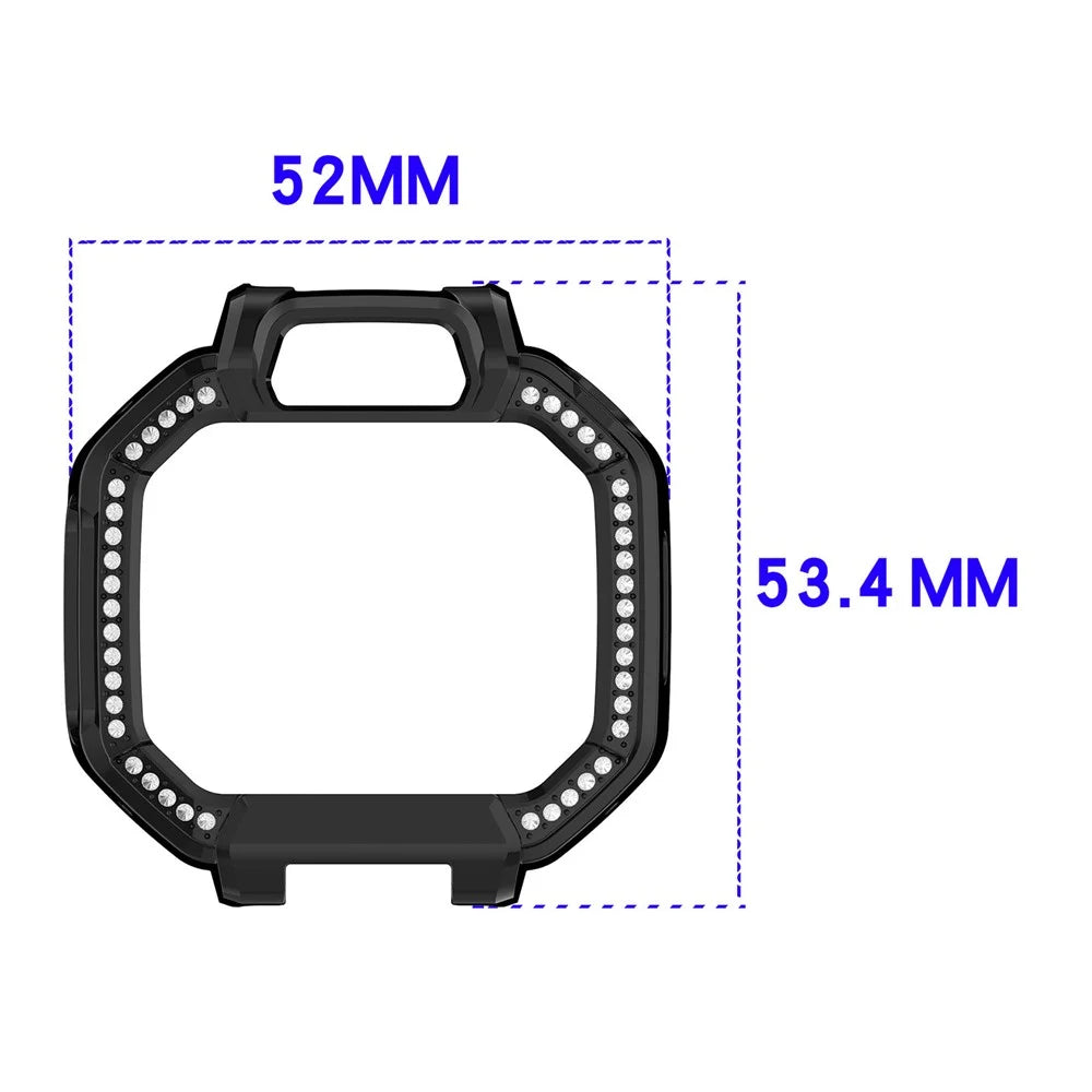 For Huawei Watch Kids X1 / X1 Pro Half Coverage Watch Case Rhinestones Hard PC Protective Cover - Black - 4