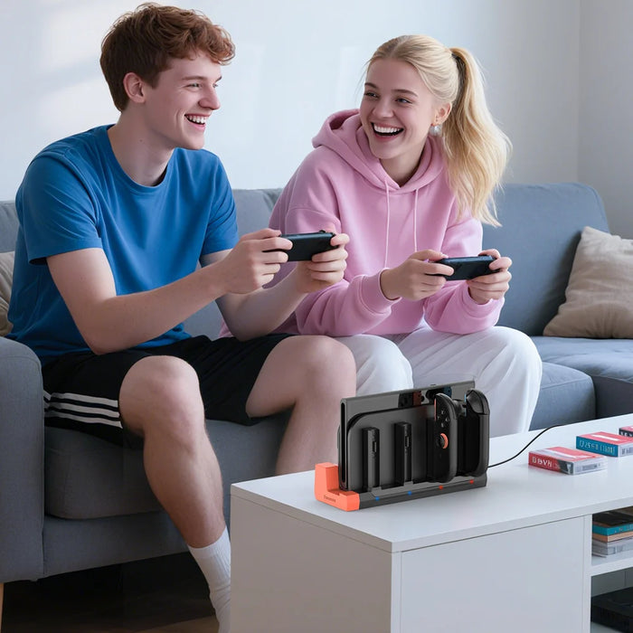 TRANSNOVO S73-013 For Nintendo Switch 2 4-Controller Charging Station with LED Indicator - 5