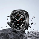 For Samsung Galaxy Watch8 44mm Protective Case Cyber Style Metal PC Watch Cover - Black / White - 5