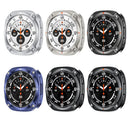 For Samsung Galaxy Watch8 44mm Protective Case Cyber Style Metal PC Watch Cover - Black / White - 7