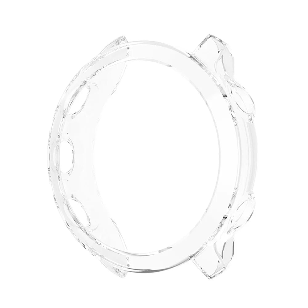 Shockproof TPU Watch Protective Half Cover Case for Garmin Forerunner 55/158 - Transparent White - 1