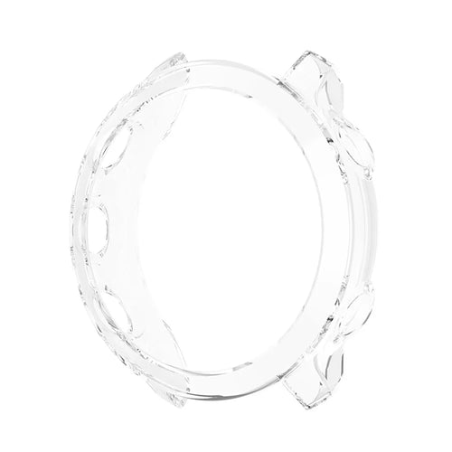 Shockproof TPU Watch Protective Half Cover Case for Garmin Forerunner 55/158 - Transparent White - 1