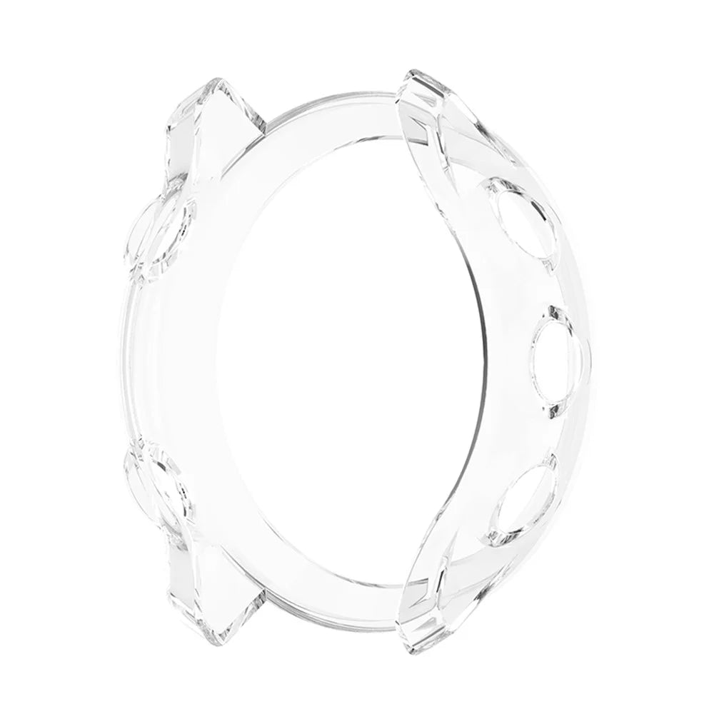 Shockproof TPU Watch Protective Half Cover Case for Garmin Forerunner 55/158 - Transparent White - 2
