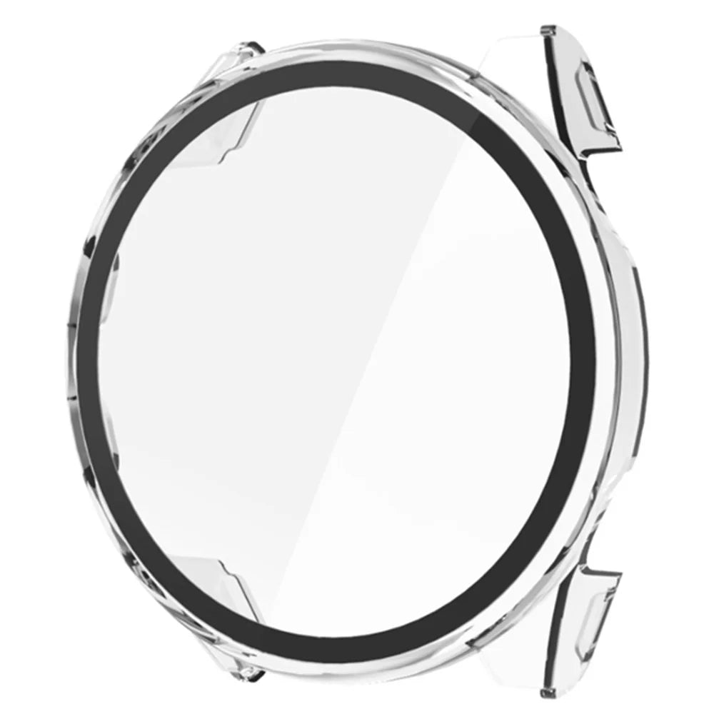 For Garmin Forerunner 170 / Forerunner 70 Watch Case PC Frame with Tempered Glass Screen Film - Transparent - 1