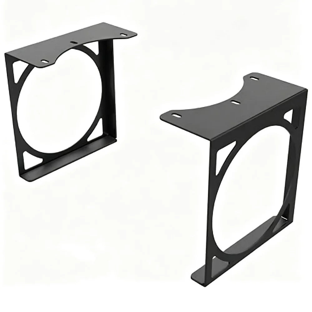 2Pcs Under Desk Mount for Xbox Series X Metal Bracket Hidden Installation Desktop Gaming Console Stand - Black - 1