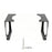 2Pcs Under Desk Mount for Xbox Series X Metal Bracket Hidden Installation Desktop Gaming Console Stand - Black - 7