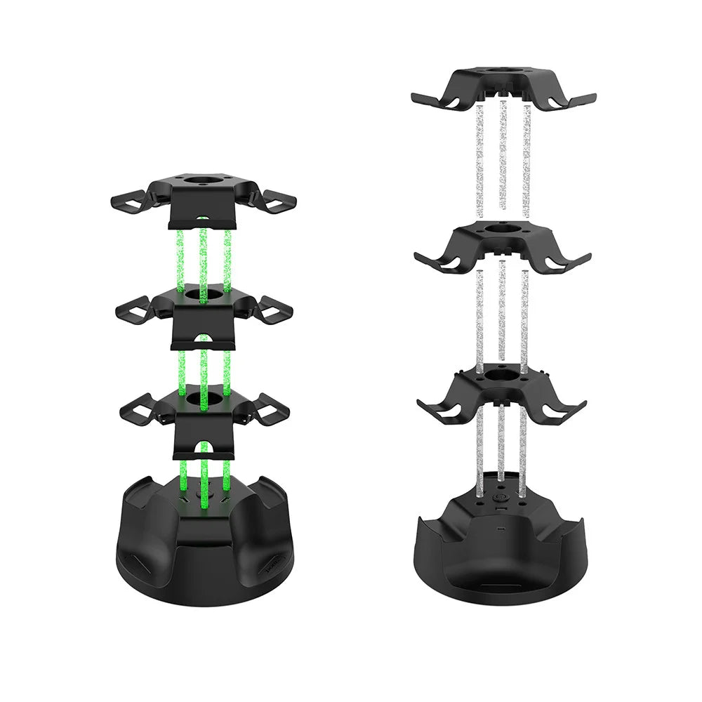 DOBE FOMIS ELECTRONICS TY-6801 Game Controller Charging Stand for Xbox One / Series X / S / Sony PlayStation 4/5 Storage Organizer with LED Light - US Plug - 2