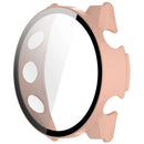 For Garmin Forerunner 170 / Forerunner 70 Hard PC Watch Case with Tempered Glass Screen Film - Pink - 2