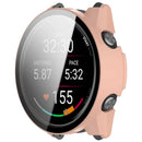 For Garmin Forerunner 170 / Forerunner 70 Hard PC Watch Case with Tempered Glass Screen Film - Pink - 4