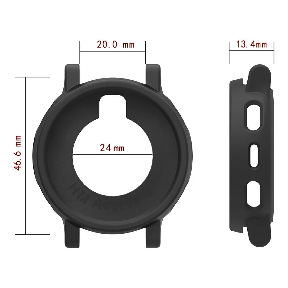 For Huami Amazfit Active 3 Protective Case Silicone Anti Scratch Watch Cover - Black - 4