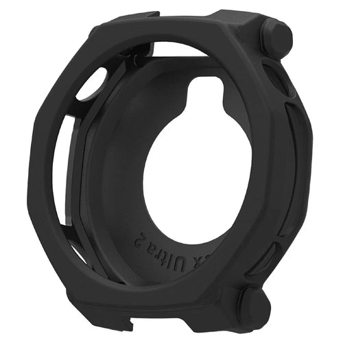 For Huami Amazfit T-Rex Ultra 2 Protective Case Silicone Anti Scratch Watch Cover - Black - 1