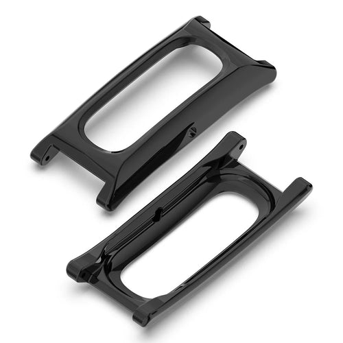 For Google Fitbit Air Watch Case 12mm Lug PC Protective Cover Frame - Glossy Black - 1