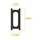 For Google Fitbit Air Watch Case 12mm Lug PC Protective Cover Frame - Glossy Black - 3