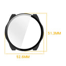 For Huami Amazfit Cheetah 2 Ultra Case Hard PC Watch Cover with Tempered Glass Screen Film - Matte Black - 7