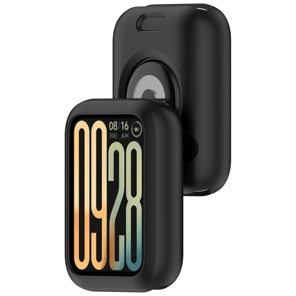 For Xiaomi Smart Band 10 Pro / 9 Pro Watch Case Hollow Out Soft Silicone Protective Cover - Black - 6