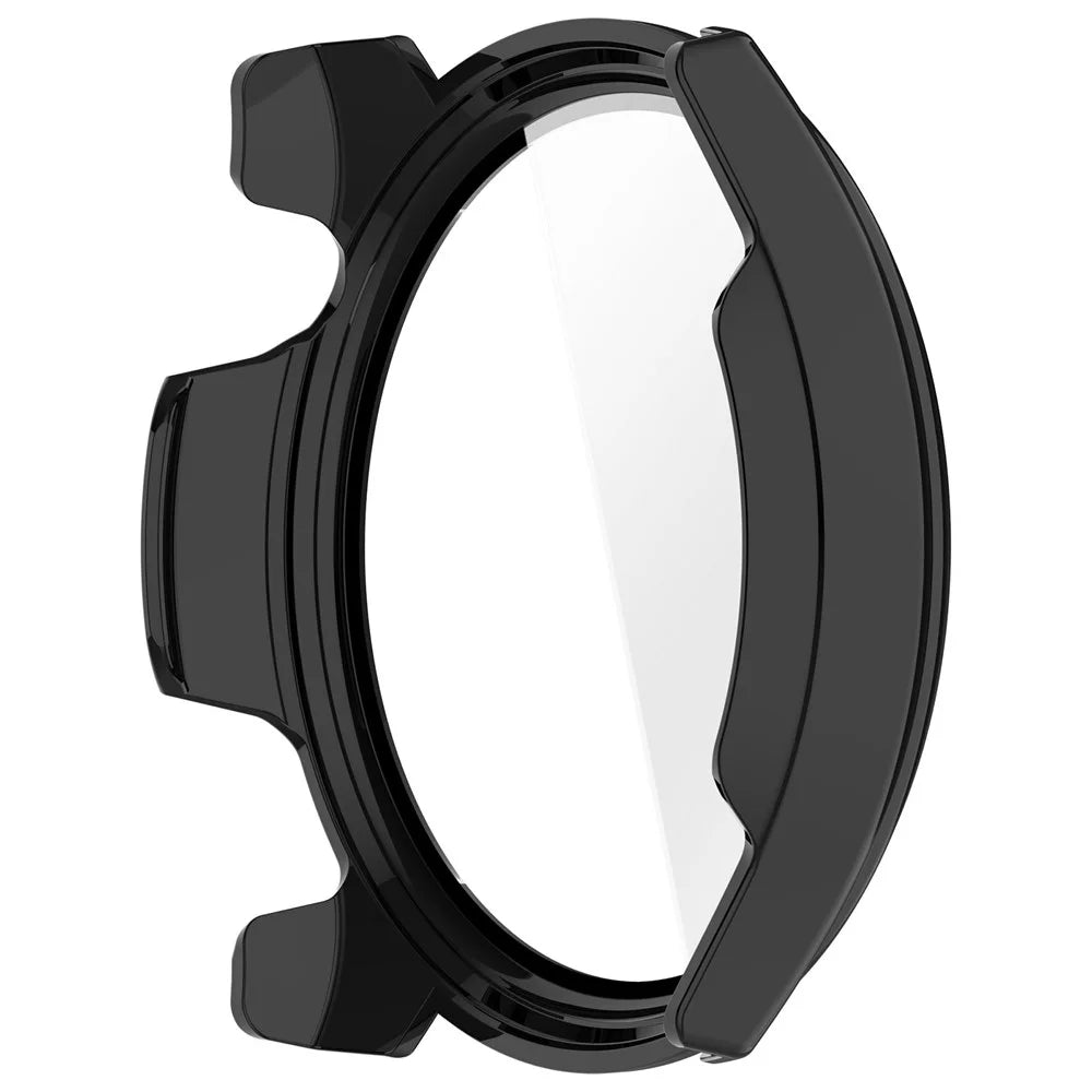 For Haylou Watch 4S Protective Case with Tempered Glass Screen Protector PC Watch Cover - Black - 5
