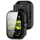For Haylou Watch 4 Protective Case with Tempered Glass Screen Protector PC Watch Cover - Black - 2