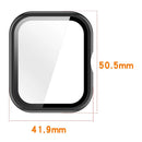For Haylou Watch 4 Protective Case with Tempered Glass Screen Protector PC Watch Cover - Black - 6