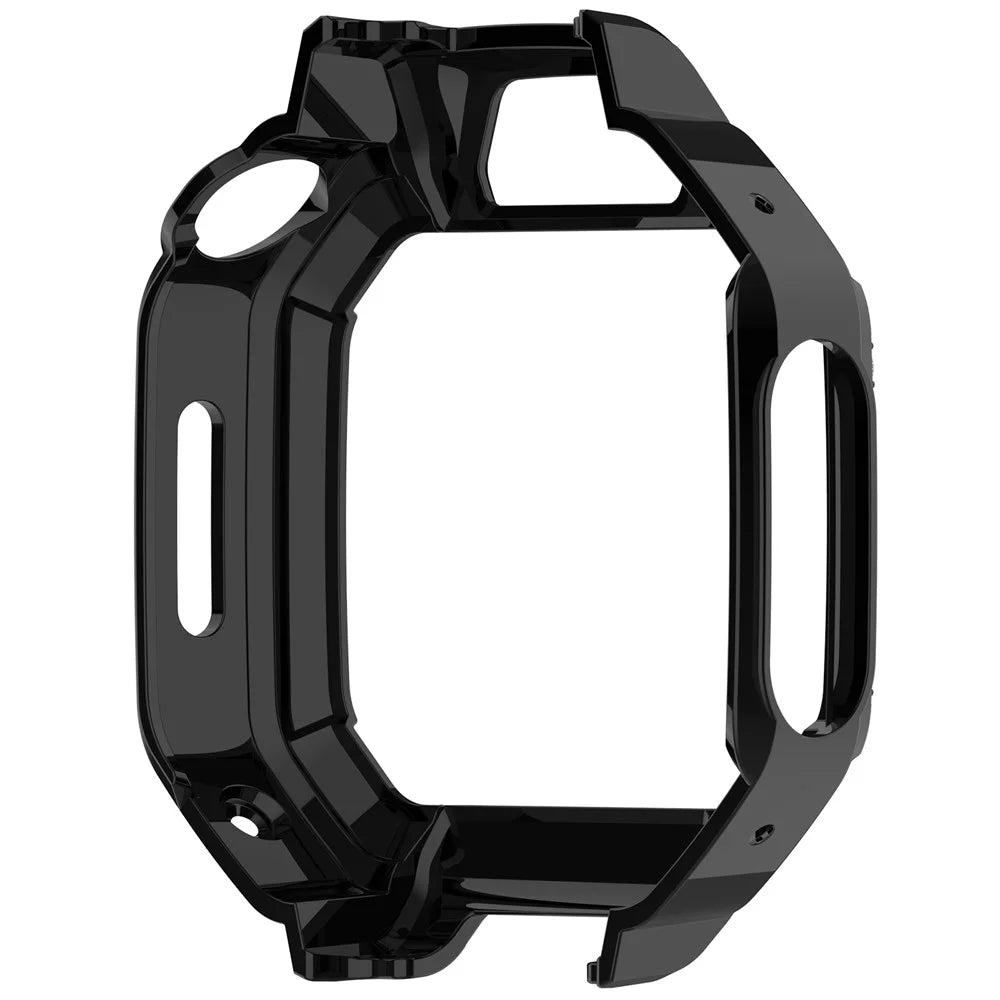 For Huawei Watch Kids X1 / X1 Pro Case Rhinestone Decor Hollow PC Watch Cover with Tempered Glass Screen Protector - Black - 6