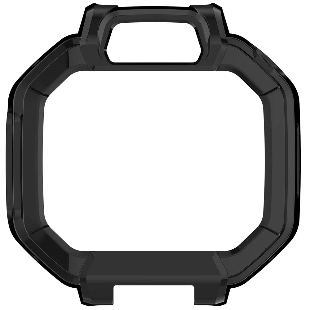 For Huawei Watch Kids X1 / X1 Pro Case Hollow Hard PC Watch Protective Cover with Tempered Glass Screen Protector - Black - 7