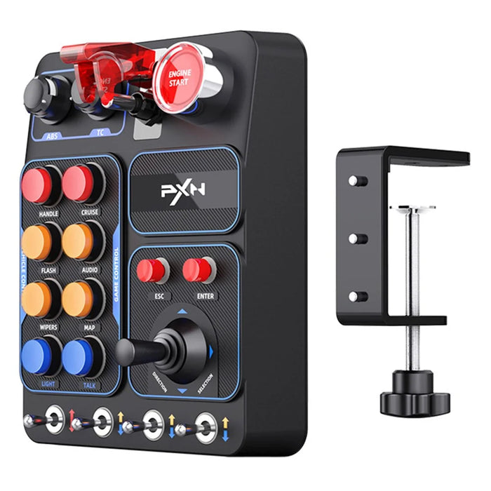 PXN CB1 Racing Simulator Control Box 30 Programmable Buttons RGB Lights for PC Gaming - Black - 1