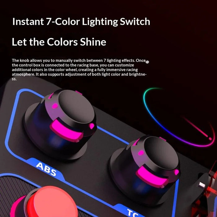 PXN CB1 Racing Simulator Control Box 30 Programmable Buttons RGB Lights for PC Gaming - Black - 3