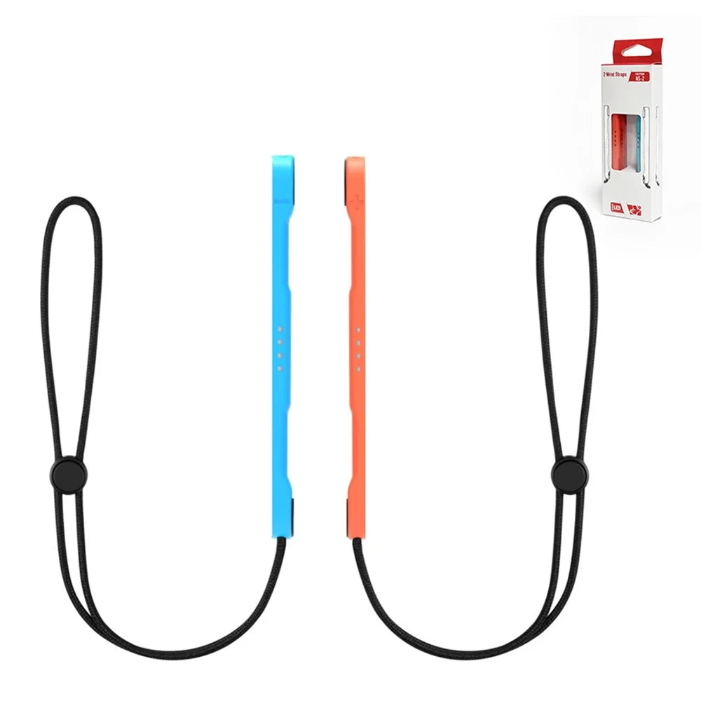 2Pcs Wrist Straps for Nintendo Switch Joy-Con 2 Adjustable Anti-slip Anti-loss Lanyard - Red+Blue - 1