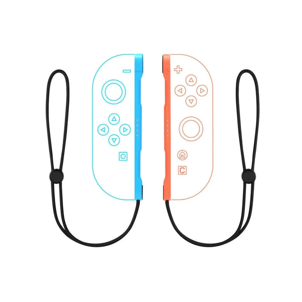 2Pcs Wrist Straps for Nintendo Switch Joy-Con 2 Adjustable Anti-slip Anti-loss Lanyard - Red+Blue - 3