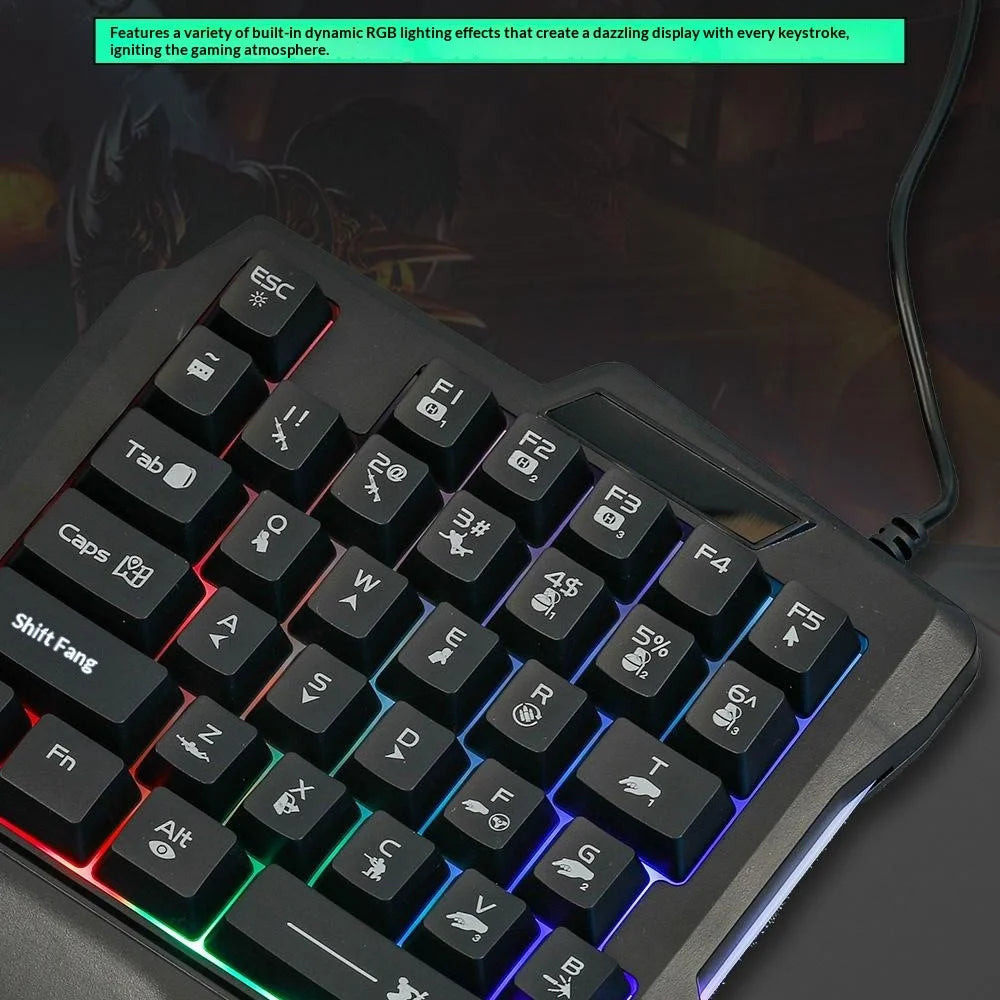 KTR01 5 in 1 Mobile Game Combo Pack Phone Keyboard Mouse Converter Set for PUBG Gaming - Black - 3