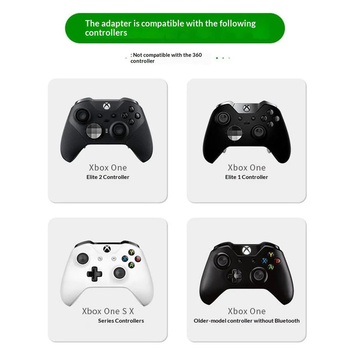 Mini Wireless Adapter USB Receiver for Xbox One Elite / S / X / Series S / X 8-Controller Gaming - Black - 4