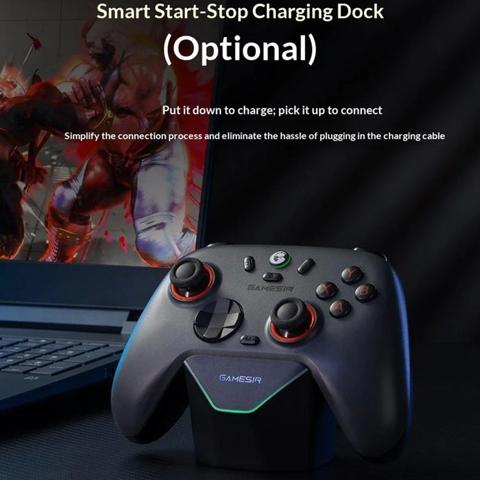 GAMESHIR For GameSir Starling 2  /  Nova 2 Lite Gaming Controller Charging Dock RGB Atmosphere Light Smart Fast Charging Anti-Slip Storage Stand - Black - 3