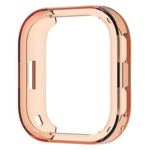 For Huami Amazfit Bip Max Case Semi-Open TPU Protective Shell Hollow Watch Frame - Transparent Orange - 1